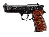 CO2 Pistole Beretta M 92 FS, brüniert, Holzgriffschalen, Kaliber 4,5 mm (P18)